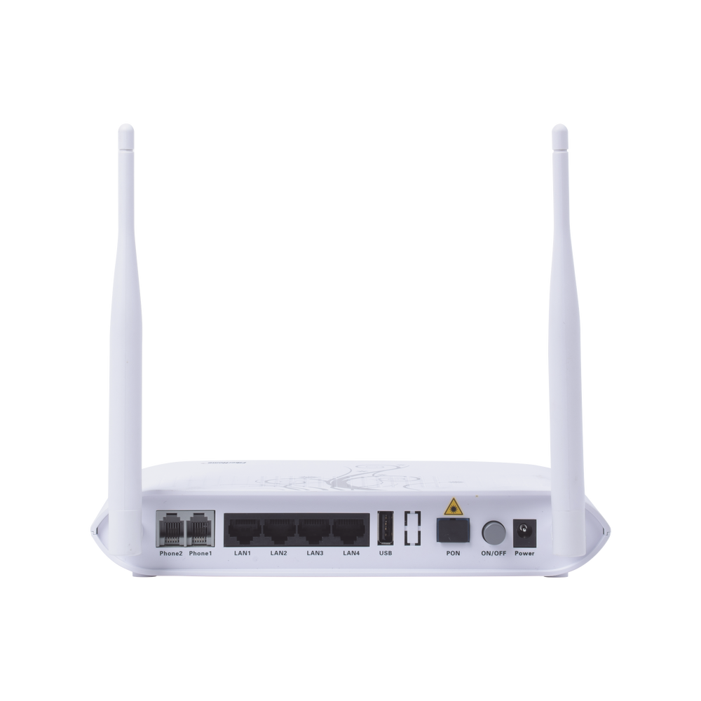 GPON ONU, 2.4 GHz WiFi, 2X2 MIMO, 4 Gigabit Ethernet Ports, SC/UPC connector