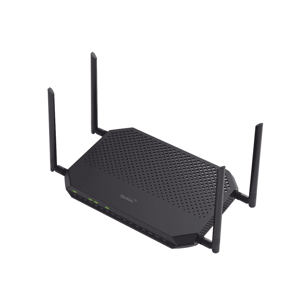 ONU XGPON con 4 puertos Gigabit Ethernet, WiFi 2.4GHz MIMO 3x3 y 5GHz MIMO 4x4, conector SC/UPC