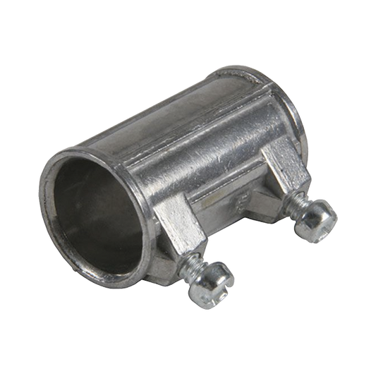 Cople de 3/4" para Tubo Pared Delgada con Tornillos Opresores.