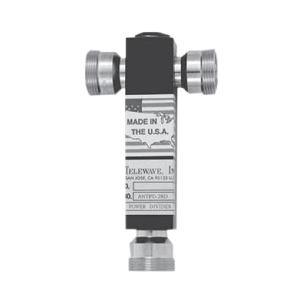 Divisor de Potencia de 3 vías, 350-600 MHz, 500 W, Conectores DIN 7-16 Hembra.