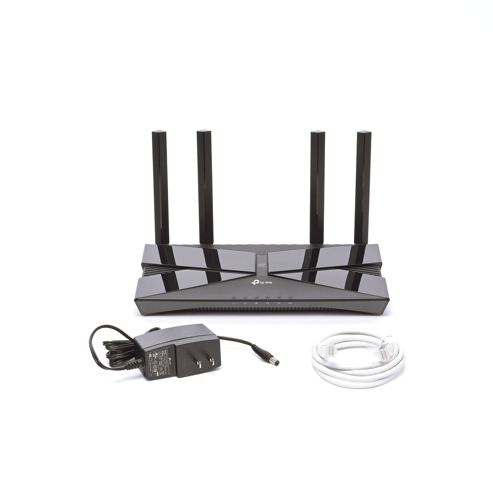 AX50 Tri-Band Gaming Router up to 2976Mbps MU-MIMO 1 1G WAN port and 4 10/100/1000 Mbps LAN ports, 1 USB 3.0 port and 4 antennas.