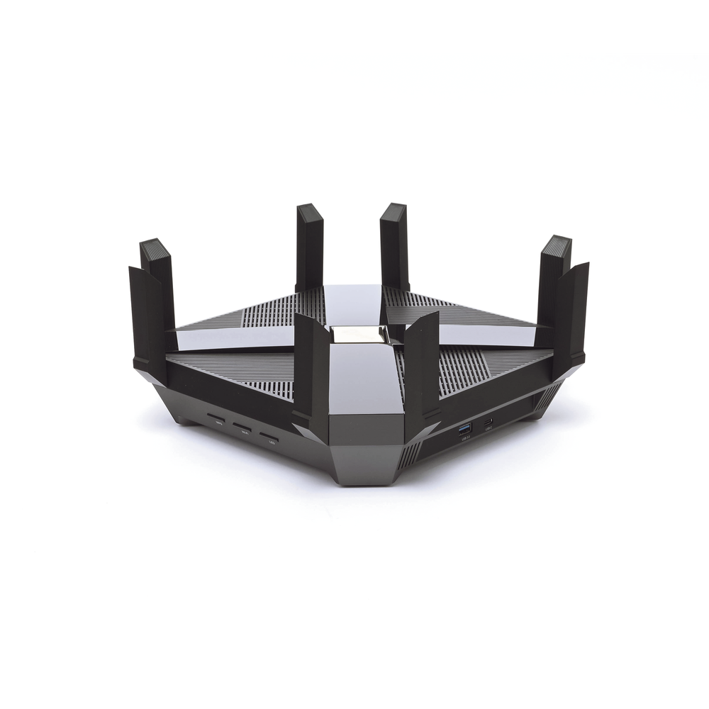 AX6000 MU-MIMO Tri-Band Gaming Router 1 x 2.5G, 2G, 1G, 100Mbps WAN port and 8 x 10/100/1000Mbps LAN ports, 2 x USB 3.0 ports and 8 x antennas.