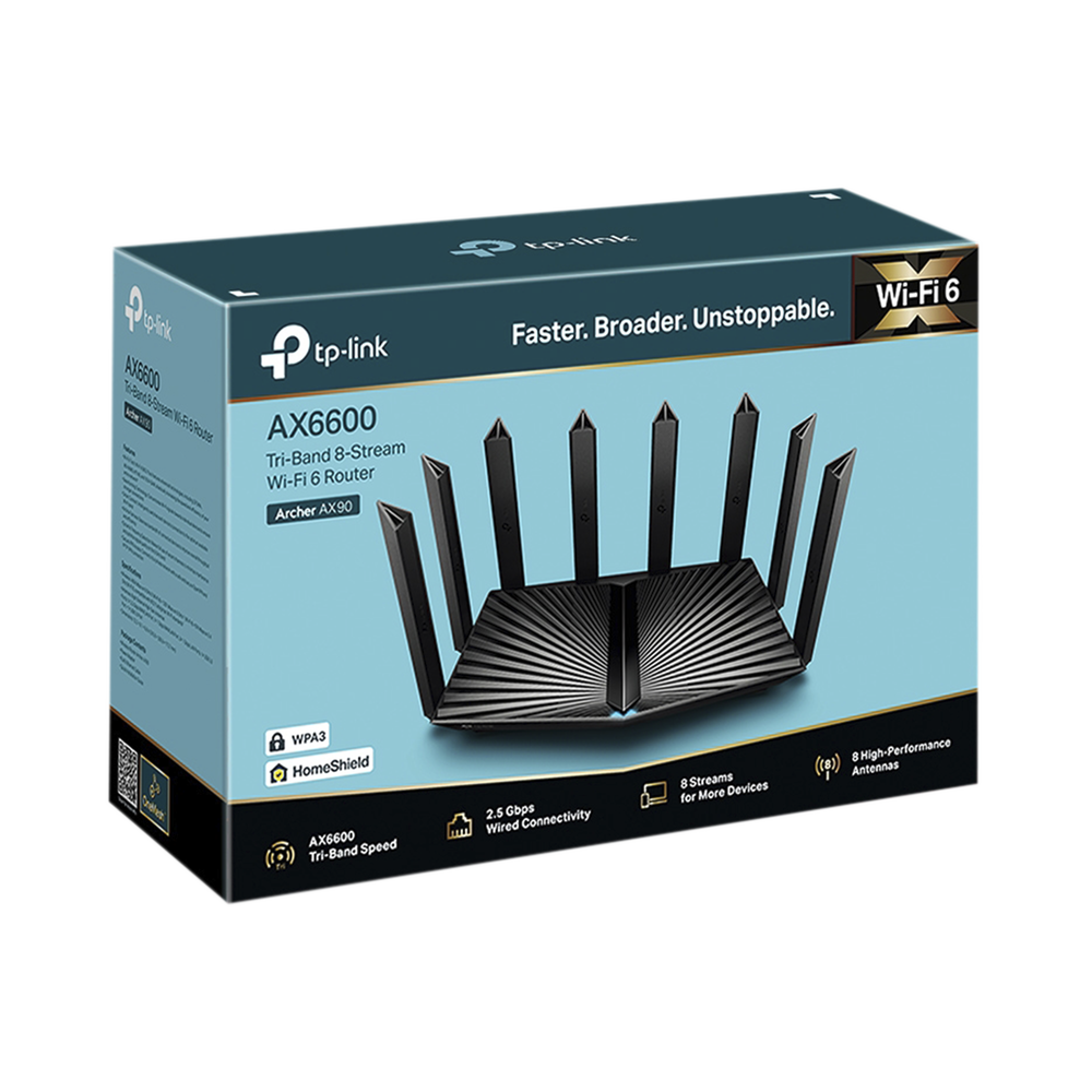 AC5400 MU-MIMO Tri-Band Gaming Router 1 x 10/100/1000Mbps WAN Port &amp; 8 x 10/100/1000Mbps LAN Ports, 2 x USB 3.0 Port &amp; 8 x Antennas.