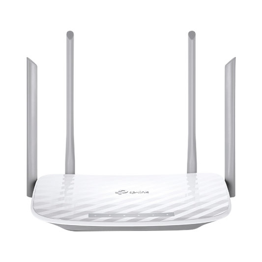 Router Inalámbrico doble banda AC, 2.4 GHz y 5 GHz Hasta 1200 Mbps, 4 antenas externas omnidireccional, 4 Puertos LAN 10/1000 Mbps, 1 Puerto WAN 10/1000 Mbps