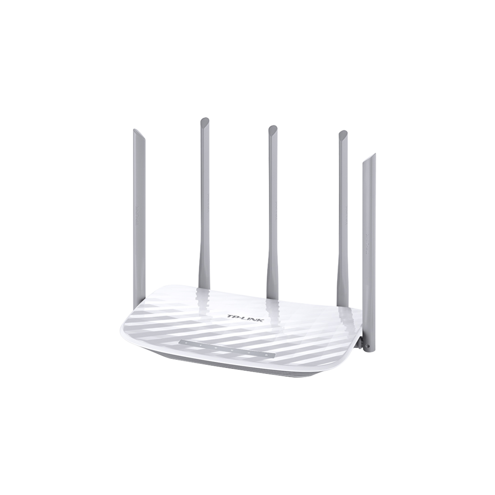 Router Inalámbrico doble banda AC, 2.4 GHz y 5 GHz Hasta 1350 Mbps, 5 antenas externas omnidireccional, 4 Puertos LAN 10/100 Mbps, 1 Puerto WAN 10/100 Mbps