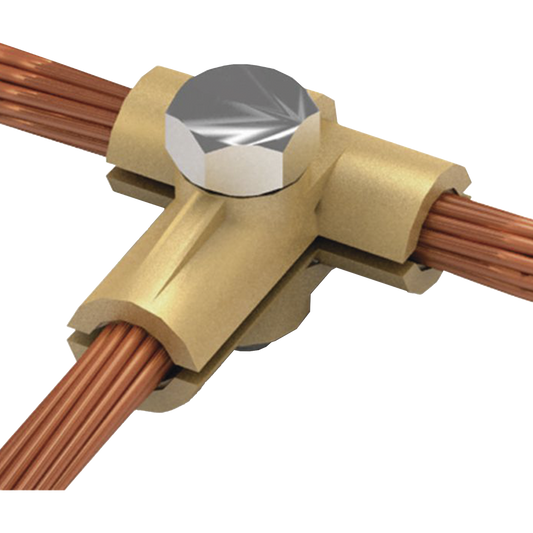 Conector tipo T de latón para diametro 50-70 mm2 cable