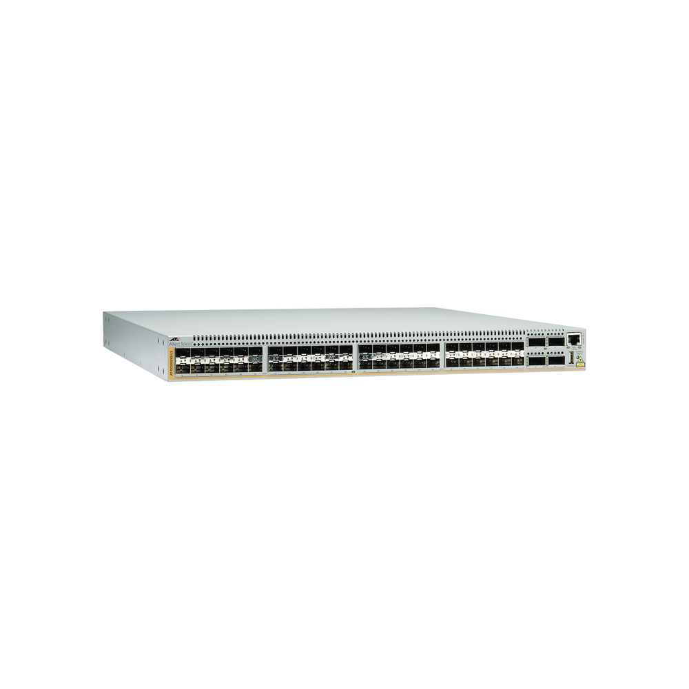 Switch Stack L3, 48 ranuras SFP+, 4 ranuras QSFP+, 2 bahías para fuente de alimentación