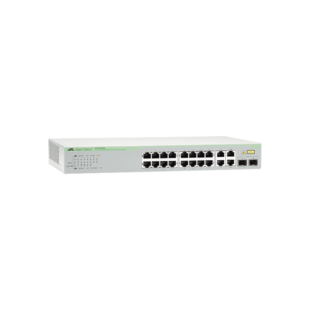 Switch WebSmart de 16 puertos 10/100 Mbps + 2 puertos 10/100/1000 Mbps + 2 SFP Gigabit Combo