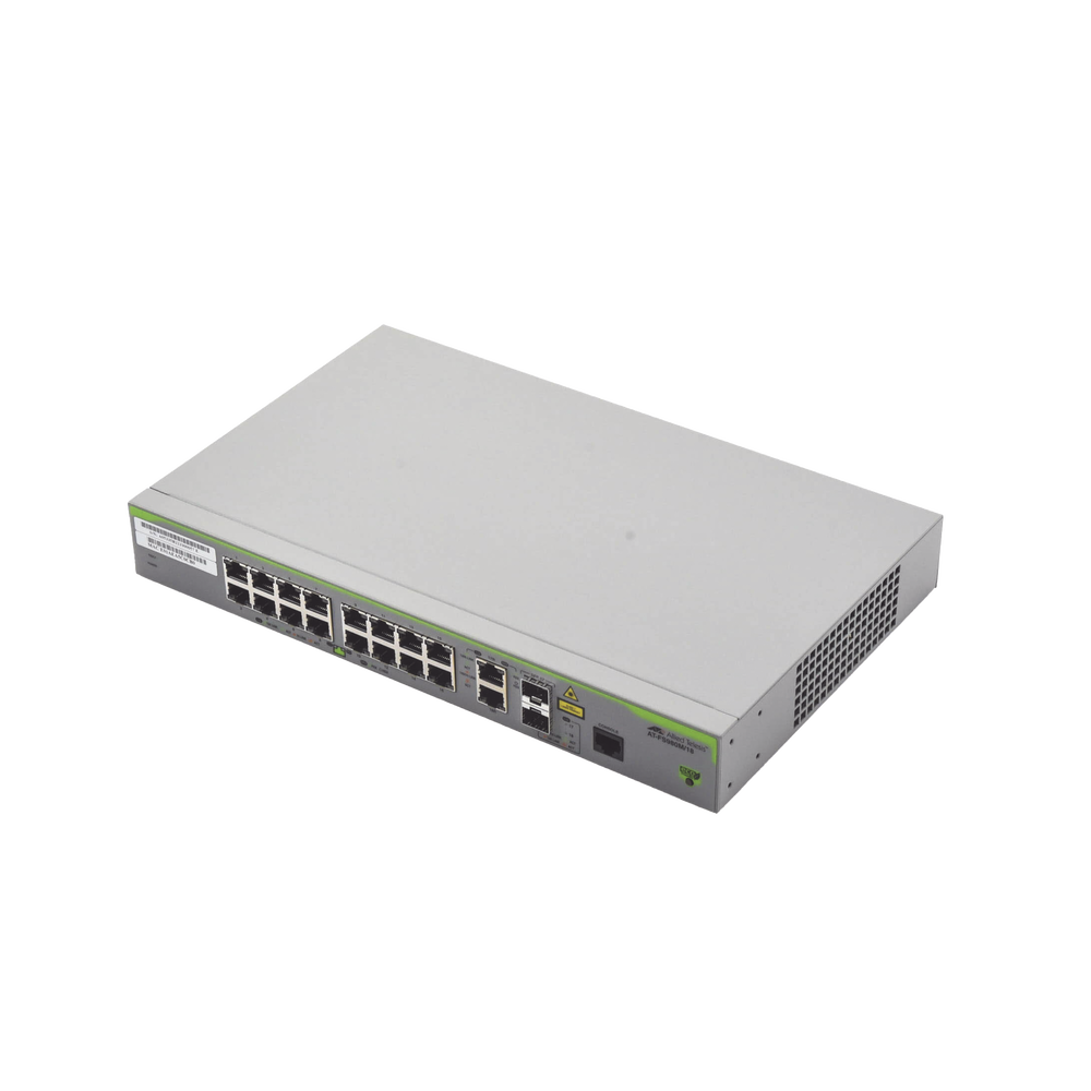 Switch Administrable CentreCOM FS980M, Capa 3 de 16 Puertos 10/100 Mbps + 2 puertos RJ45 Gigabit/SFP Combo
