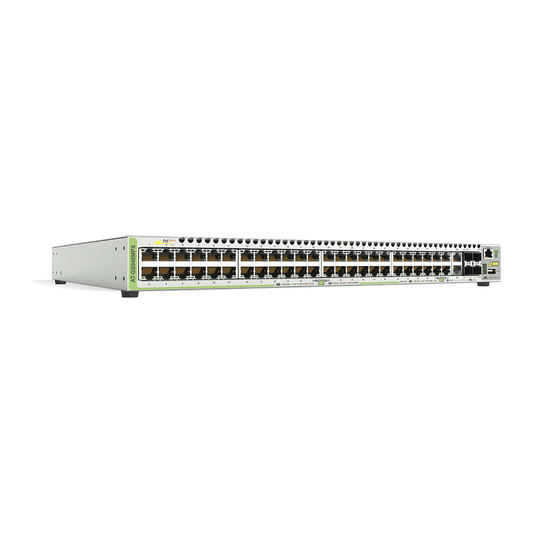 Switch PoE+ Stackeable Capa 3, 48 puertos 10/100/1000 Mbps + 2 puertos SFP Combo + 2 puertos SFP+ 10 G Stacking, 370 W
