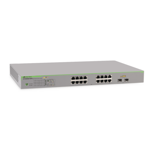 Switch PoE+ Gigabit WebSmart de 16 puertos 10/100/1000 Mbps (2 x Combo) + 2 puertos gigabit SFP (Combo), 185 W