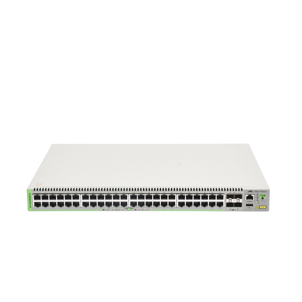 Switch Administrable CentreCOM GS980M, Capa 3 de 48 puertos 10/100/1000Mbps + 4 SFP Gigabit