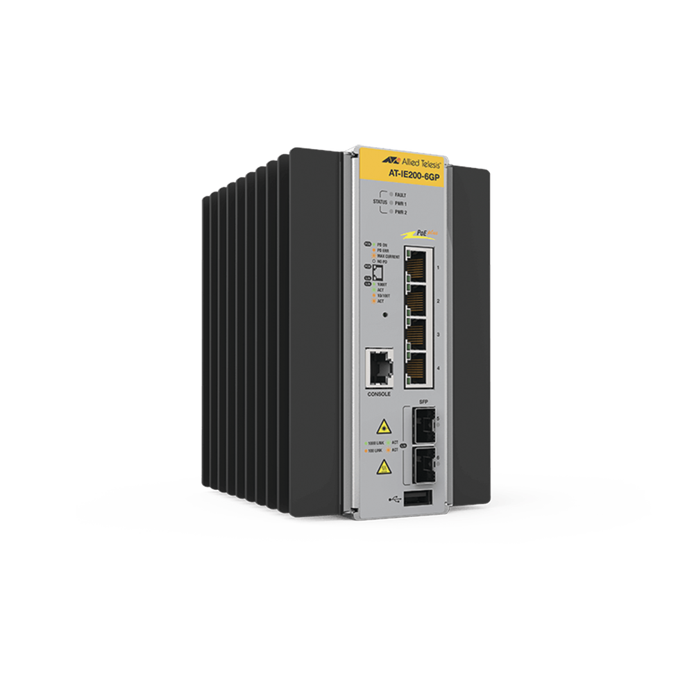Switch Industrial Administrable Capa 2 de 4 Puertos 10/100/1000 Mbps + 2 Puertos SFP, 120 W