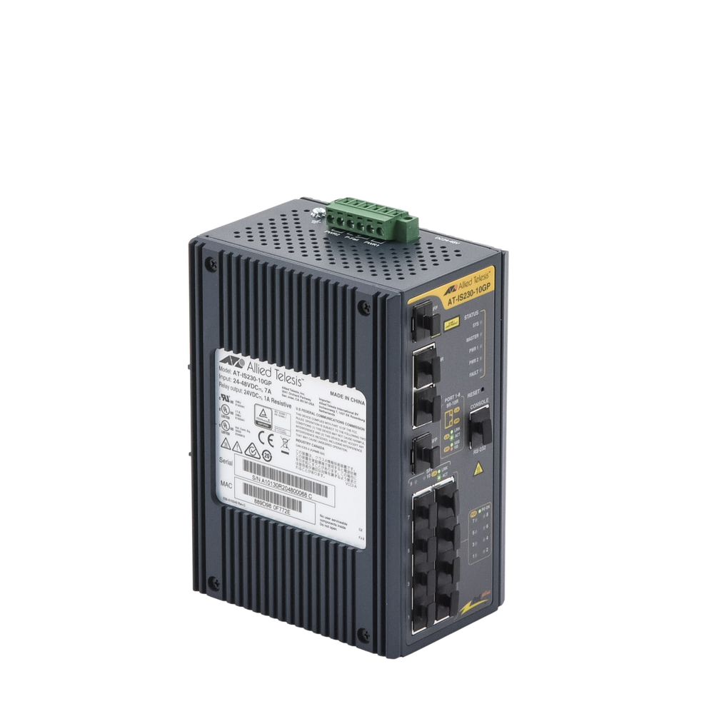 Switch Industrial PoE+ administrable de 8 Puertos 10/100/1000 Mbps + 2 puertos SFP Combo, 120 W