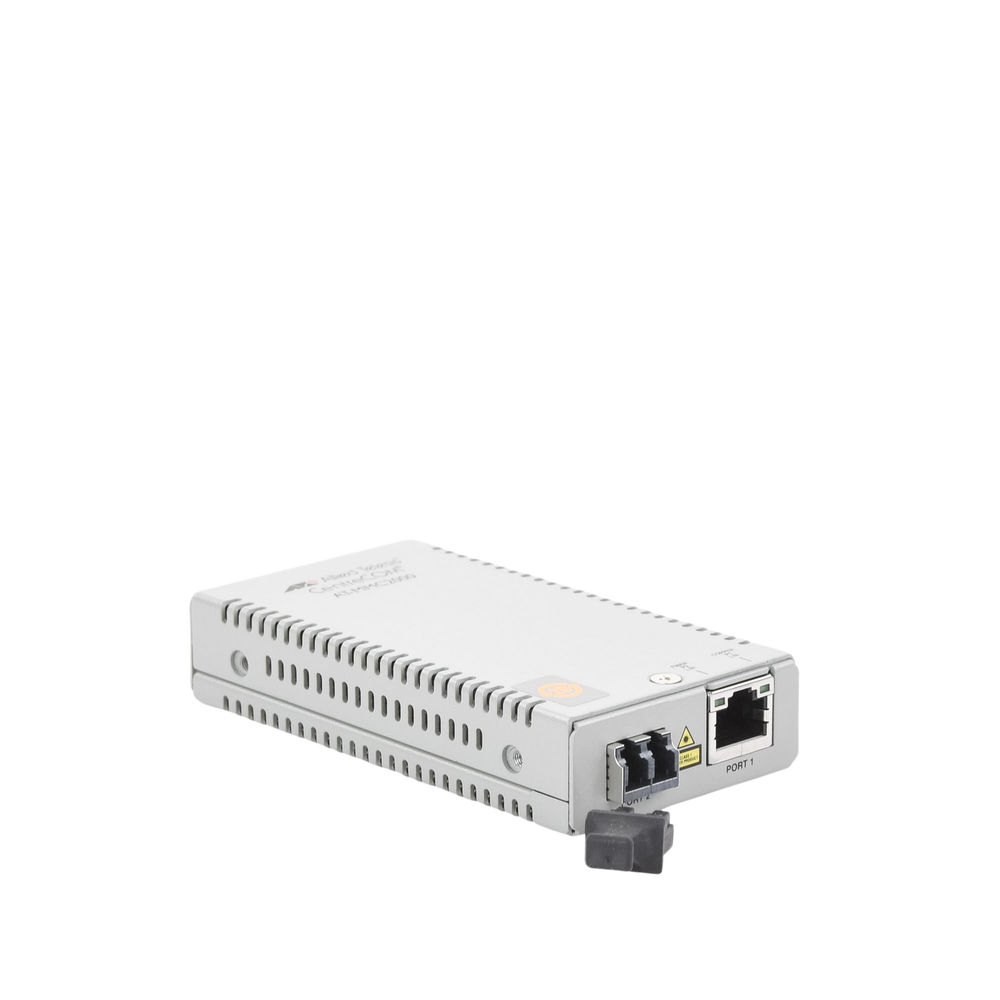Gigabit Ethernet to fiber optic media converter, LC connector, multimode (MMF), 220 to 500 m distance, with multi-region power supply