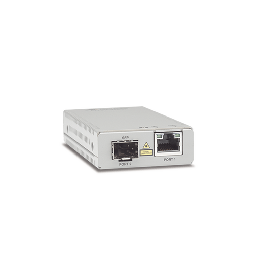 Convertidor de medios Gigabit Ethernet a fibra óptica con puerto SFP, con fuente de alimentación multi-región