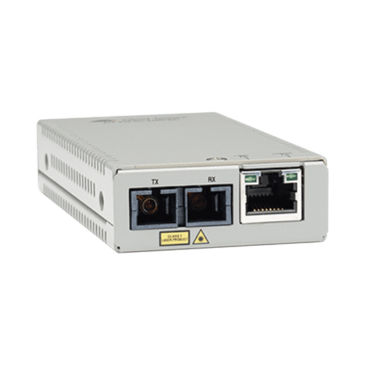 Convertidor de medios Fast Ethernet a fibra óptica, conector SC, multimodo (MMF), distancia hasta 2 km