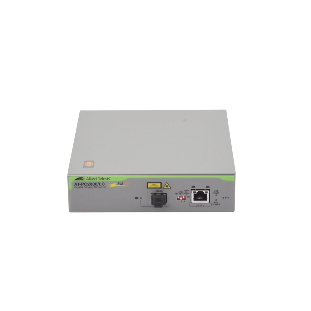 Gigabit Ethernet PoE+ to Fiber Media Converter, LC connector, multimode (MMF), distance up to 550 m