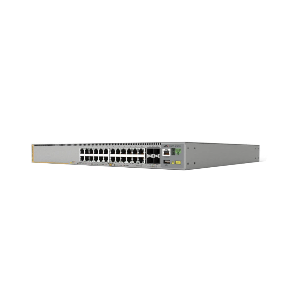 Switch PoE+ Stackeable Capa 3, 20 puertos 10/100/1000 Mbps + 4 x 100M/1G/2.5/5G-T + 4 puertos SFP+ 10 G, hasta 740 W, fuente redundante, NetCover Preference