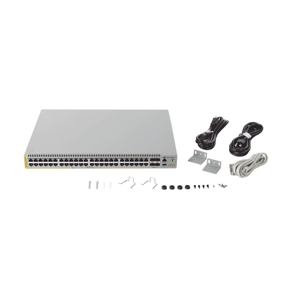 Layer 3 Stackable PoE+ Switch, 48 10/100/1000 Mbps ports + 4 10G SFP+ ports, up to 740 W, redundant power supply