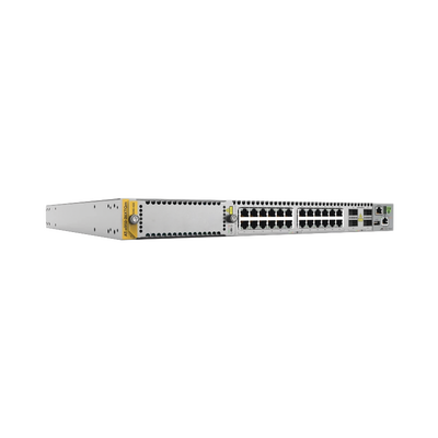 Switch Stackeable Capa 3, 24 puertos 1/2.5/5/10G RJ45, 4 x 40G/100G QSFP+/QSFP28, 1 ranura de expansión, 1 año Net.Cover