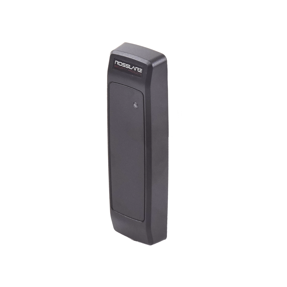 RF reader, up to 50 meters range, with remote control and Wiegand output.