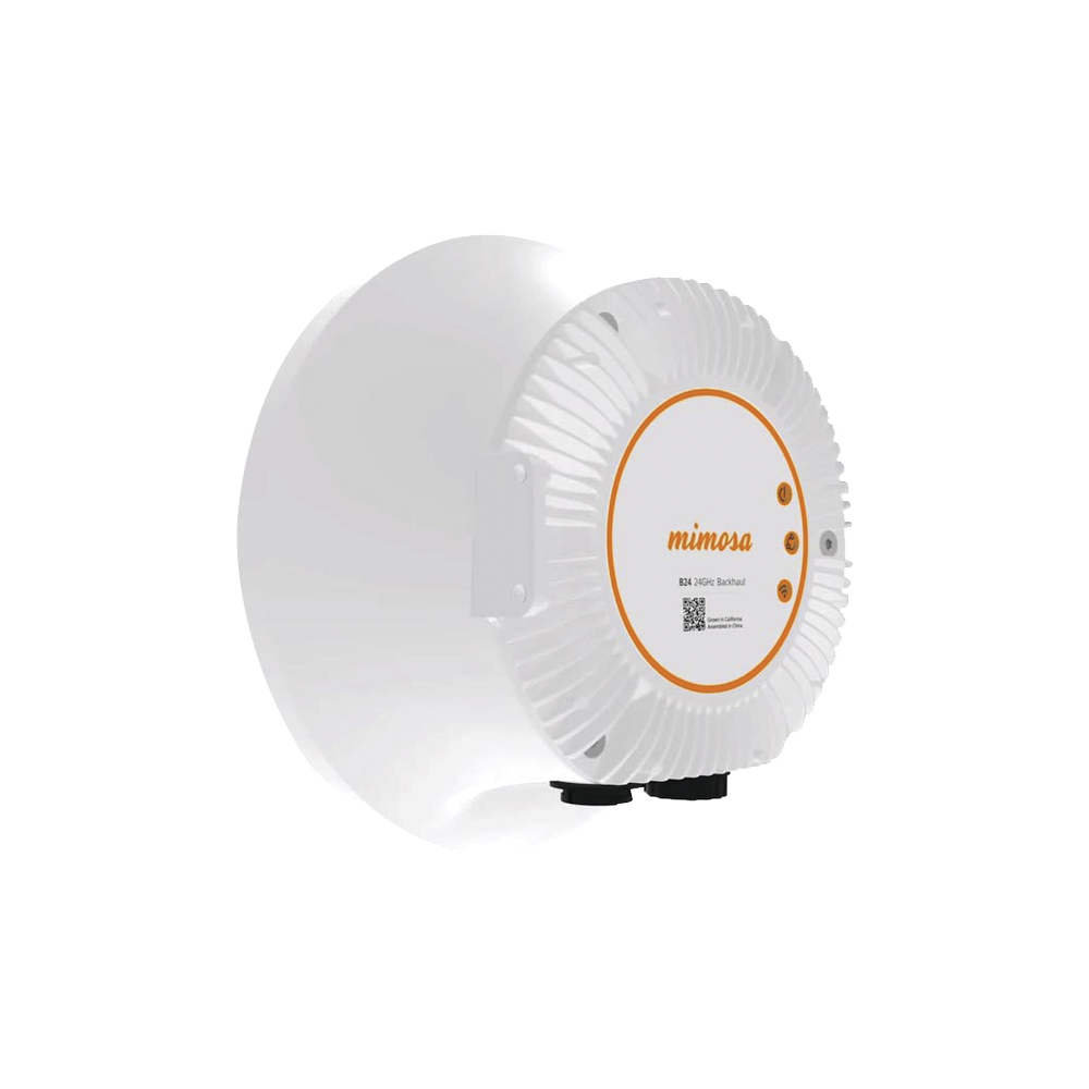 PTP Backhaul Radio at 24 GHz frequency, 4X4:4 MIMO, 1.5 Gbps, Integrated 33 dBi Antenna, IP67, SFP Port, Automatic Environment Adaptation