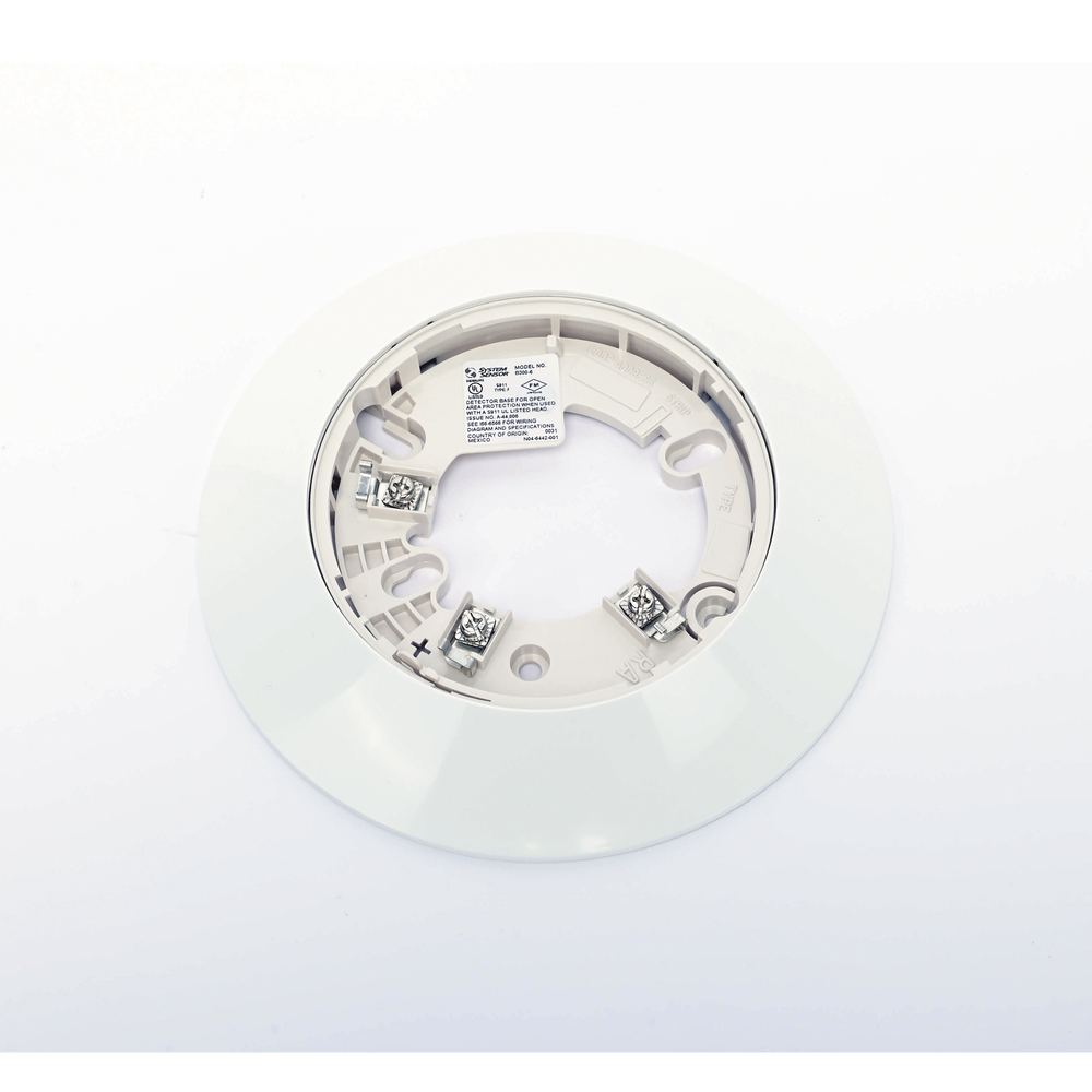 6-Inch Base for Notifier, Farenhyt, Silent Knight, and Fire-Lite Detectors / White / Pack of 10