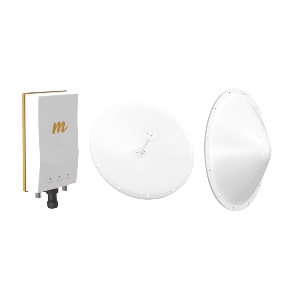 Kit de radio B5c con antena de 28 dBi , Frecuencia (4.9-6.5 GHz), incluye jumper y radomo, ideal para distancias de hasta 20km