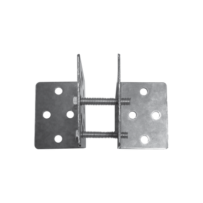 Base Multiposicion para postes de paso o esquina en cercos electricos 100% Acero galvanizado