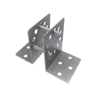 Base Multiposicion para postes de paso o esquina en cercos electricos 100% Acero galvanizado