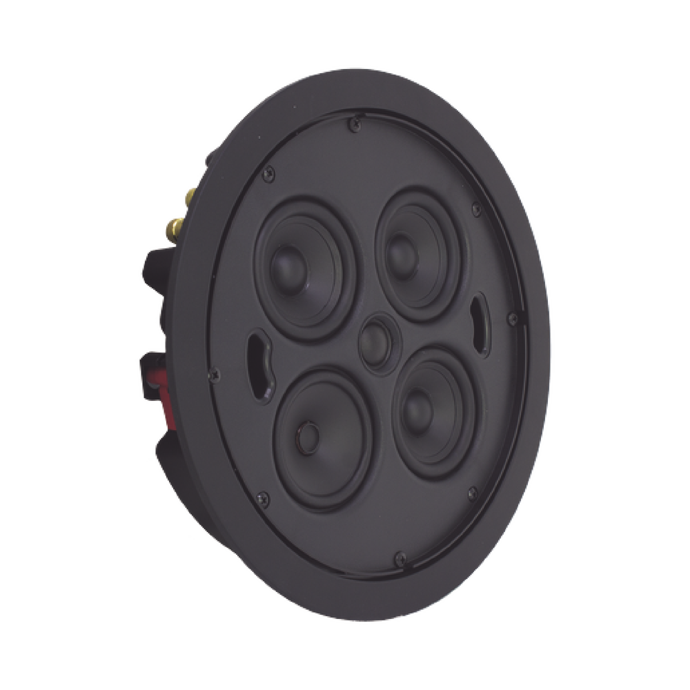 Altavoz delgado de 3 vías para empotrar en el techo tres woofers de 3 ", un altavoz de medios de 3" y (1) tweeter de cúpula de seda de 20 mm