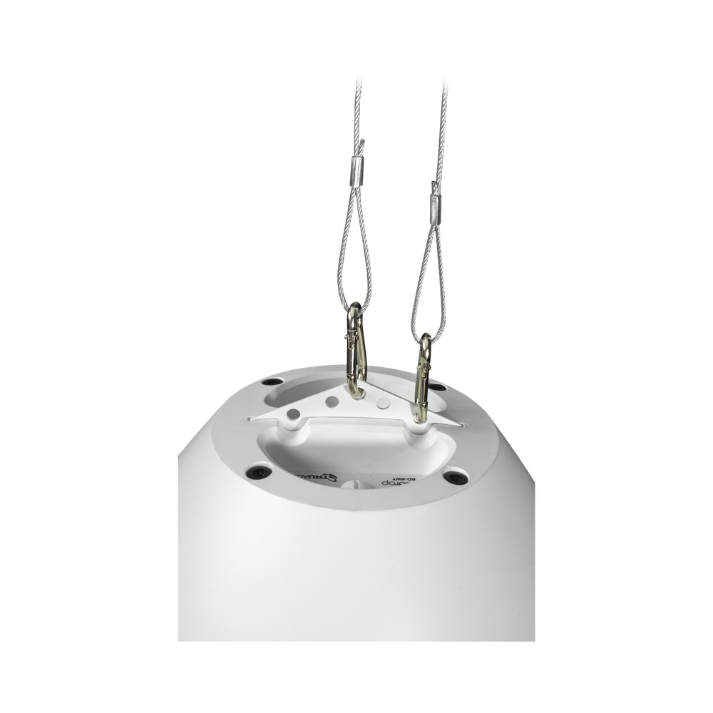 Beat Drop 8" Commercial Pendant Speaker with Gripple Pendant Kit. 70V | 100V | 8 Ohms, 5-125 Watts, White