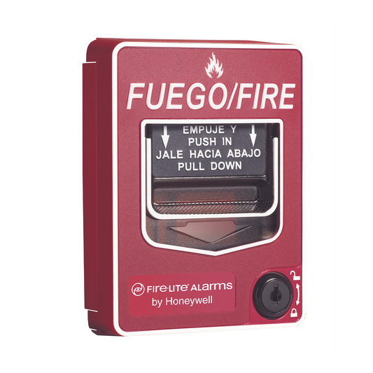 Estación Manual de Emergencia de Doble Acción Direccionable / Texto en Español / Compatible con Paneles Direccionables Fire-Lite