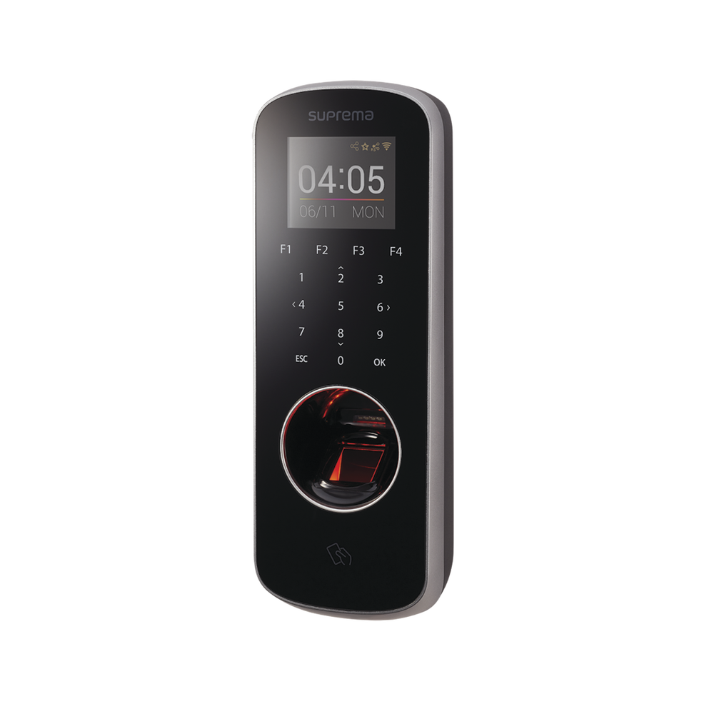 BioStation L2 Lector de Huella Delgado con Teclado Touch y  Lector 13.56 MHz MIFARE®/ NFC /DESFire/DESFire EV1/ Felica