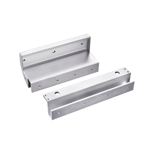Montajes en U para puertas de Solo Cristal ( puerta y marco) para uso con Electroimán MAG600NLED y MAG600NTLED