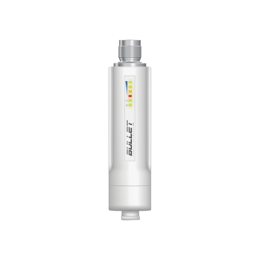 Radio airMAX Bullet-M2HP, hasta 100 Mbps, frecuencia de 2 GHz (2412 - 2472 GHz), No incluye adaptador PoE