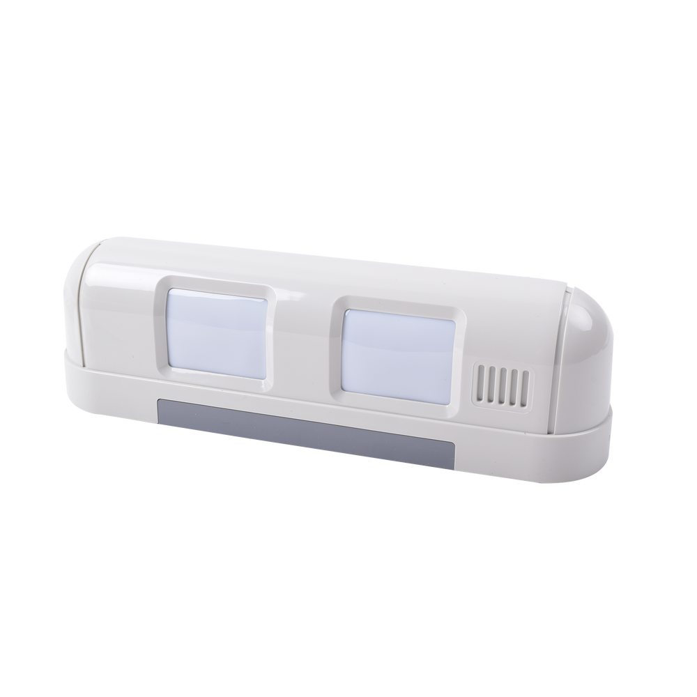 PIR de doble cobertura, ideal para lugares angostos, fachadas o generar bardas virtuales hasta 24 metros