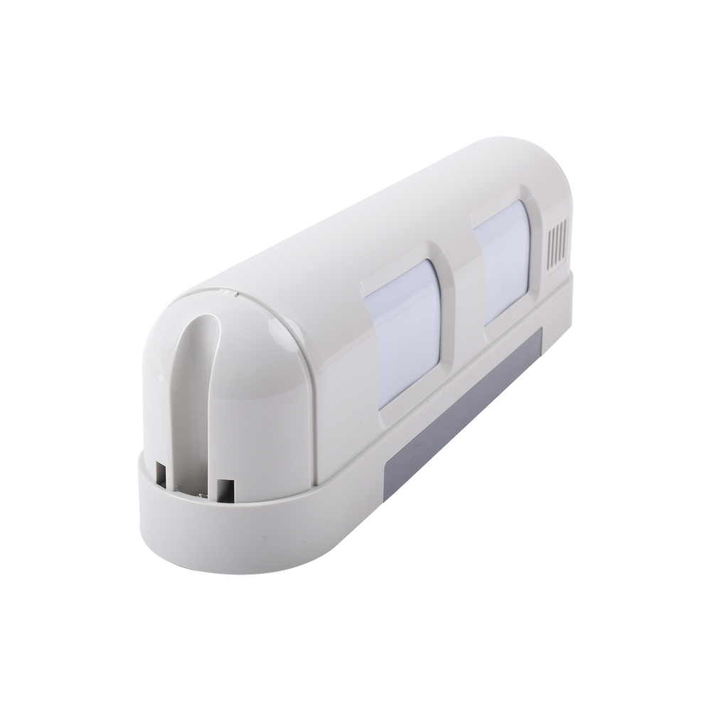 PIR de doble cobertura, ideal para lugares angostos, fachadas o generar bardas virtuales hasta 24 metros