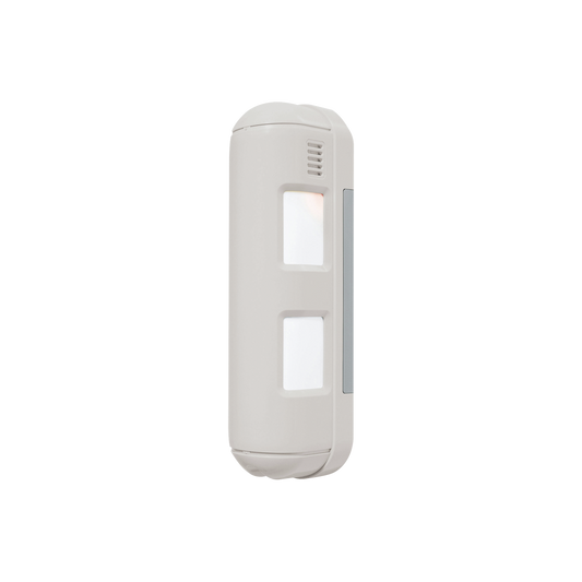 PIR de doble cobertura, ideal para lugares angostos, fachadas o generar bardas virtuales hasta 24 metros