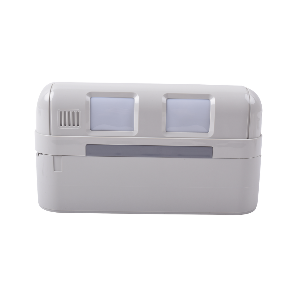 Detector de movimiento inalámbrico de doble cobertura, ideal para lugares angostos, fachadas o generar bardas virtuales hasta 24 metros