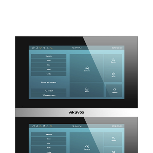 Monitor Interior IP Android / Wifi / PoE / Pantalla Touch 7" / 8 Entradas de Alarma para Sensores Cableados / Compatible con Videoporteros IP Akuvox