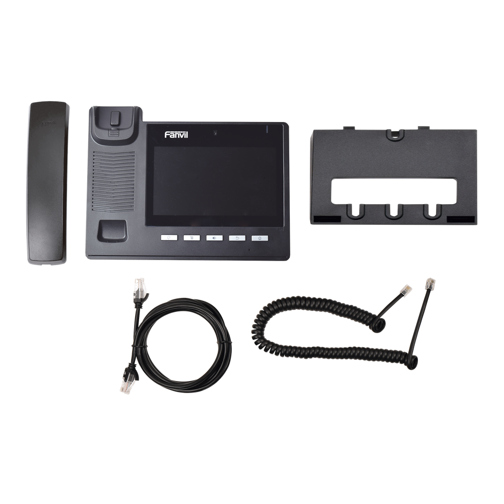 Executive IP Phone for 6 SIP Lines with HD720 Video Conferencing, Multi-Touch Display, HD Voice and 10-Way Conferencing with PoE Support
