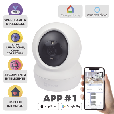 (CS-C6N-R101-1G2WF) Mini Cámara IP PT 2 Megapíxel / Wi-Fi / Seguimiento Inteligente / Audio de Dos Vías / Notificación P