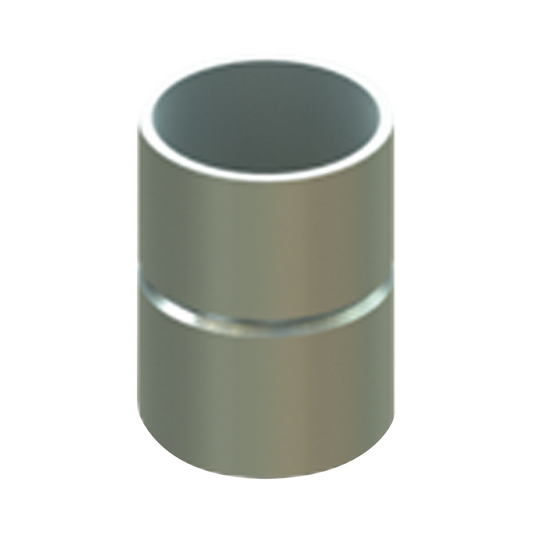 Cople 3/4" (19mm) pared delgada sin tornillo galvanizado etiqueta verde