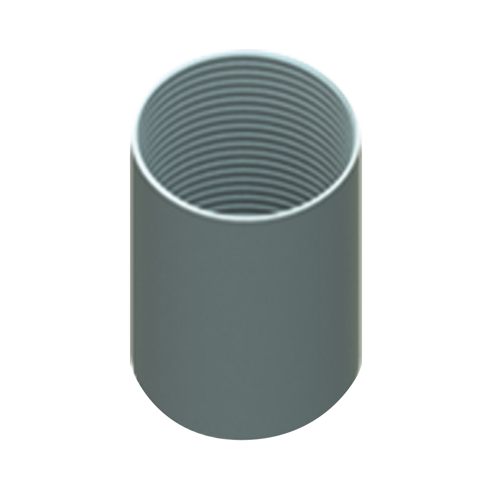 Cople 1/2" (13mm) pared gruesa con rosca galvanizado etiqueta amarilla