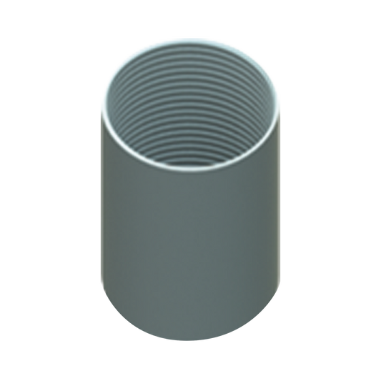 Cople 1/2" (13mm) pared gruesa con rosca galvanizado etiqueta amarilla