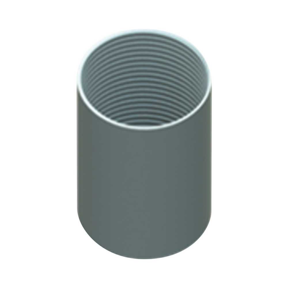 Cople 1 1/4" (32mm) pared gruesa con rosca galvanizado etiqueta amarilla