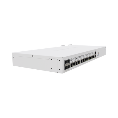 Cloud Router Switch 48 puertos PoE 802.3af/at Gigabit, 4 puertos SFP+ 10G, 2 puertos QSFP+ 40G, Montaje en Rack