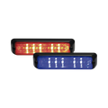 Luz de advertencia LED direccional de doble color SAE Clase I color rojo azul